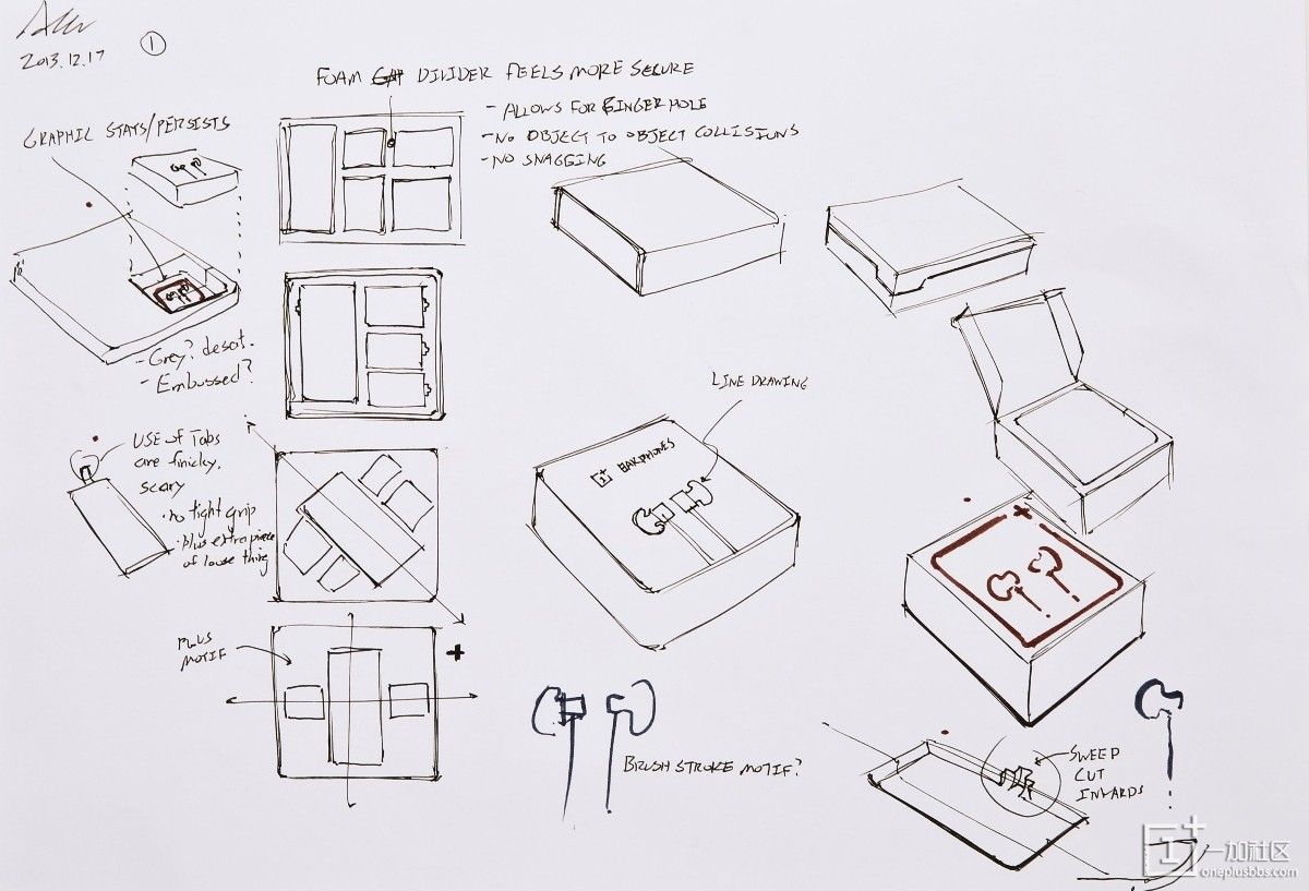 一加手机包装设计手稿率先曝光
