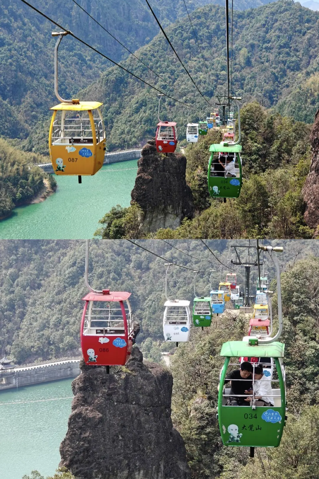 江西大觉山一路缆车免爬山,直上海拨千米的山顶大觉寺
